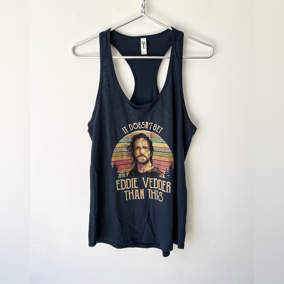 Next Level Apparel Tops - Eddie Vedder Logo Rock Band Tank Top Racer Back Size Large